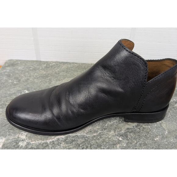 Frye Elyssa Shootie Black 7M Style 3470236 Leather Pull On Booties Ankle Boots - Picture 11 of 14